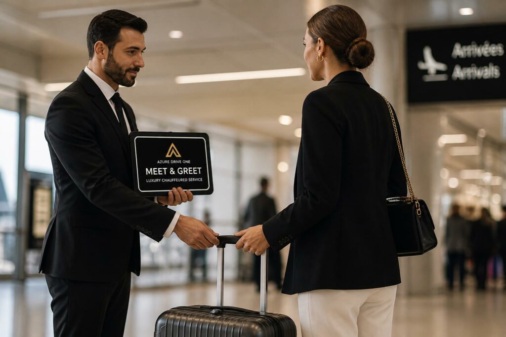 Meet and Greet VIP Aéroport Nice Côte d’Azur chauffeur privé accueil personnalisé